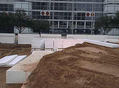 Houston Downtown Park Geofoam Install | R-Shield Texas