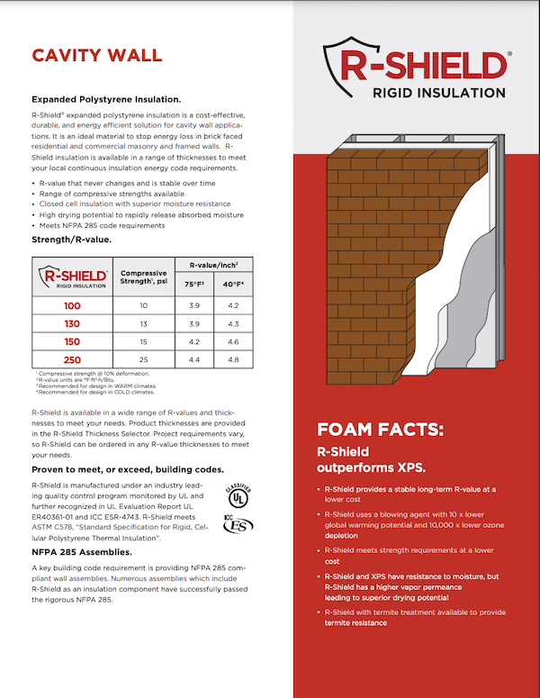 RSI 43 R-Shield Insulation - Cavity Wall 083122 COVER